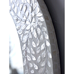 Зеркало круглое инкрустированное раковинами устриц Bone Inlay Dome Mirror White варинант исполнения - 6 | Loft Concept в Твери