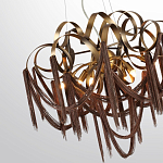 Люстра подвесная с переплетенными металлическими лентами и цепочками Atlantis Chain варинант исполнения - 3 | Loft Concept в Твери