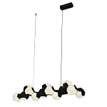 Люстра линейная с геометрическими черно-белыми плафонами Modestra варинант исполнения - 1 | Loft Concept в Твери