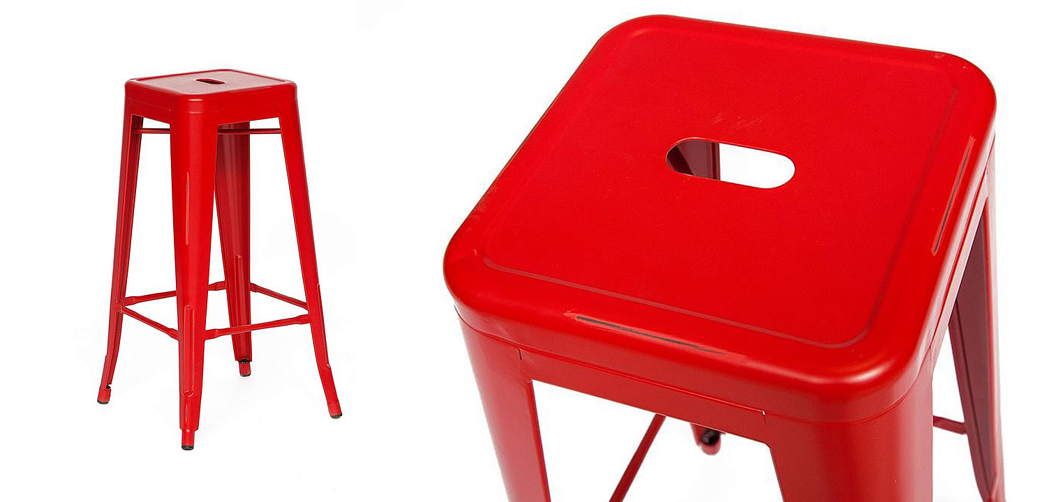 Барный стул Tolix red metal Барный стул Tolix red metal - Loft-Concept в Твери