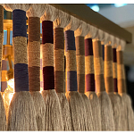 Люстра квадратная плетеная с бахромой Wicker Square Chandelier with Tassels варинант исполнения - 5 | Loft Concept в Твери