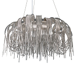 Люстра круглая подвесная с металлическими дугами и длинными цепочками 80 см Atlantis Chain варинант исполнения - 7 | Loft Concept в Твери