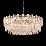 Круглая люстра с хрустальными подвесками на серебряном каркасе Gorgeous Crystal Light варинант исполнения - 13 | Loft Concept в Твери