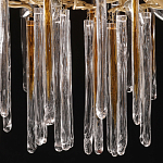 Люстра подвесная золотого цвета с разветвленными ветвями и прозрачными стеклянными подвесками Droplet Chandelier варинант исполнения - 7 | Loft Concept в Твери