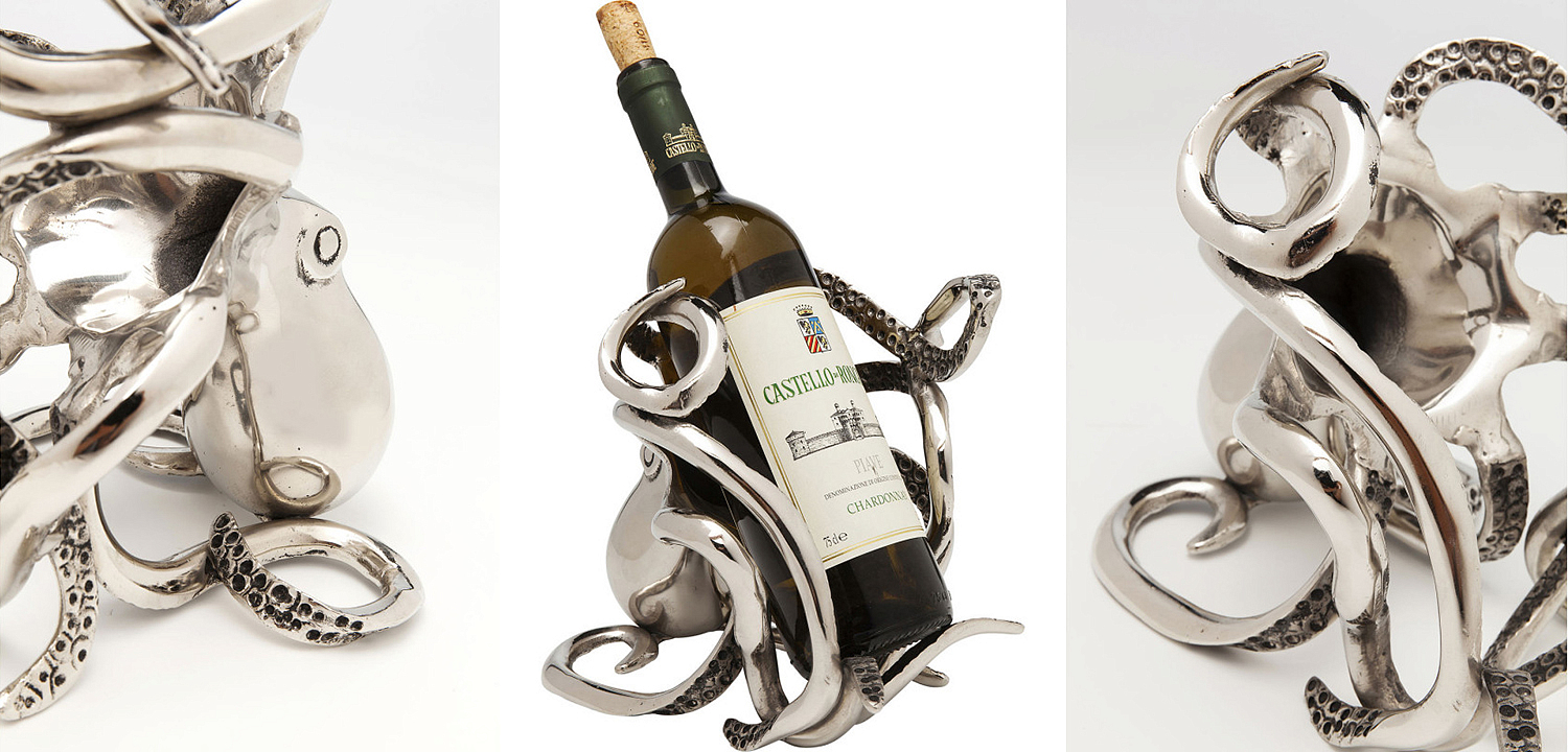 Держатель для бутылки Chrome Octopus Держатель для бутылки Chrome Octopus - Loft-Concept в Твери