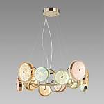 Люстра с плафонами из разноцветного стекла Glass Peonies варинант исполнения - 3 | Loft Concept в Твери