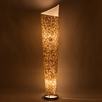 Торшер из перламутра на металлическом каркасе Indonesian Lamps варинант исполнения - 4 | Loft Concept в Твери