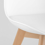 Стул с основой из пластика и мягким сиденьем Arvika White варинант исполнения - 6 | Loft Concept в Твери