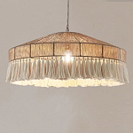 Люстра круглая плетеная с кисточками Dome Sun Glow варинант исполнения - 3 | Loft Concept в Твери