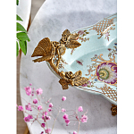 Блюдо овальное из голубого фарфора с ручками в виде бабочек и цветочным рисунком Blue Garden варинант исполнения - 7 | Loft Concept в Твери