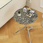 Дизайнерский журнальный стол с круглой столешницей на изогнутых стальных ножках Obafaby варинант исполнения - 2 | Loft Concept в Твери