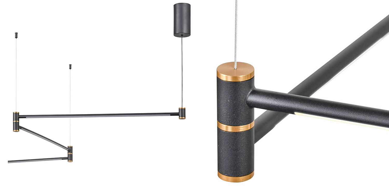 Подвесной светильник Drawing Line Gold Black Подвесной светильник Drawing Line Gold Black - Loft-Concept в Твери