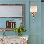 Бра с цветочным основанием и тканевым абажуром Tugella Flower Lamp варинант исполнения - 5 | Loft Concept в Твери