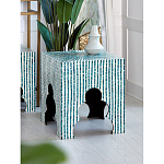 Приставной столик с инкрустацией раковинами устриц Bone Inlay варинант исполнения - 4 | Loft Concept в Твери