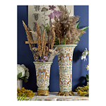 Ваза из фарфора на бронзовом основании Turquoise Blooming Garden варинант исполнения - 8 | Loft Concept в Твери