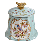 Шкатулка голубого цвета с рисунком и состаренным эффектом Eden Garden варинант исполнения - 2 | Loft Concept в Твери