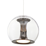 Подвесной светильник со стеклянным плафоном Inner Gleam Globe black  варинант исполнения - 2 | Loft Concept в Твери