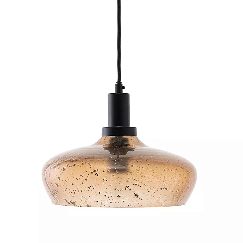 Подвесной светильник с стеклянным фактурным плафоном Glass Textured Lampshade Медь Подвесной светильник с стеклянным фактурным плафоном Glass Textured Lampshade Медь в Твери | Loft Concept