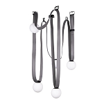 Подвесной светильник с серыми кожаными ремнями и белыми стеклянными плафонами в виде шаров Flos Wireline Lighting варинант исполнения - 5 | Loft Concept в Твери