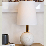 Настольная лампа на круглом основании из натурального камня Bartolomeo варинант исполнения - 4 | Loft Concept в Твери