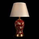 Настольная лампа бордовая с изображением птиц Slip Away варинант исполнения - 2 | Loft Concept в Твери