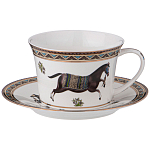 Чайный сервиз из фарфора с изображением лошадей на 6 персон 15 предметов Porcelain Horse Set  варинант исполнения - 1 | Loft Concept в Твери