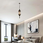 Подвесной светильник с янтарным стеклянным плафоном Amber Queen варинант исполнения - 2 | Loft Concept в Твери