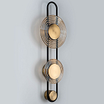 Бра со стеклянными плафонами в форме дисков Savio Brown Glass Disc Light варинант исполнения - 4 | Loft Concept в Твери