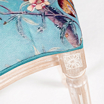 Барный стул из массива бука с изображением птиц и цветов Turquoise Beige Chinoiserie Garden Chair варинант исполнения - 5 | Loft Concept в Твери
