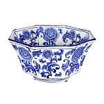 Чаша белая с синим цветочным узором Chino Dishes варинант исполнения - 1 | Loft Concept в Твери