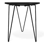 Стол журнальный c круглой столешницей из стекла серого цвета Gray and Gold Marble варинант исполнения - 4 | Loft Concept в Твери