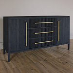 Буфет Primo с тремя ящиками и двумя фасадами Черный дуб варинант исполнения - 2 | Loft Concept в Твери