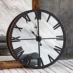 Часы настенные зеркальные с чёрным металлическим циферблатом Mirror Tower Clock варинант исполнения - 5 | Loft Concept в Твери