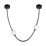 Подвесной светильник в форме дуги с белыми шарообразными плафонами Flos Wireline Lighting варинант исполнения - 2 | Loft Concept в Твери