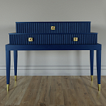 Премиальная Консоль с тремя ящиками Elsa Dreams Blue варинант исполнения - 3 | Loft Concept в Твери