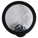 Светодиодное бра круглой формы с металлической рамой черного цвета Marble Glow варинант исполнения - 2 | Loft Concept в Твери