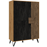 Шкаф двухдверный с 2-мя отделами с полками Stone Effect варинант исполнения - 2 | Loft Concept в Твери