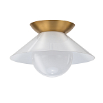 Потолочный светильник в форме конуса с белым шарообразным плафоном Quintiesse варинант исполнения - 4 | Loft Concept в Твери