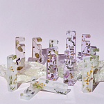 Подставка для телефона из эпоксидной смолы с цветами розовая Epoxy Flowers Phone Stand Pink варинант исполнения - 5 | Loft Concept в Твери