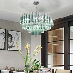 Дизайнерская люстра AQUA Blue Lagoon бирюзовое стекло несколько ярусов варинант исполнения - 5 | Loft Concept в Твери