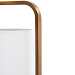 Торшер с белым тканевым абажуром на мраморном основании Cconcise варинант исполнения - 1 | Loft Concept в Твери