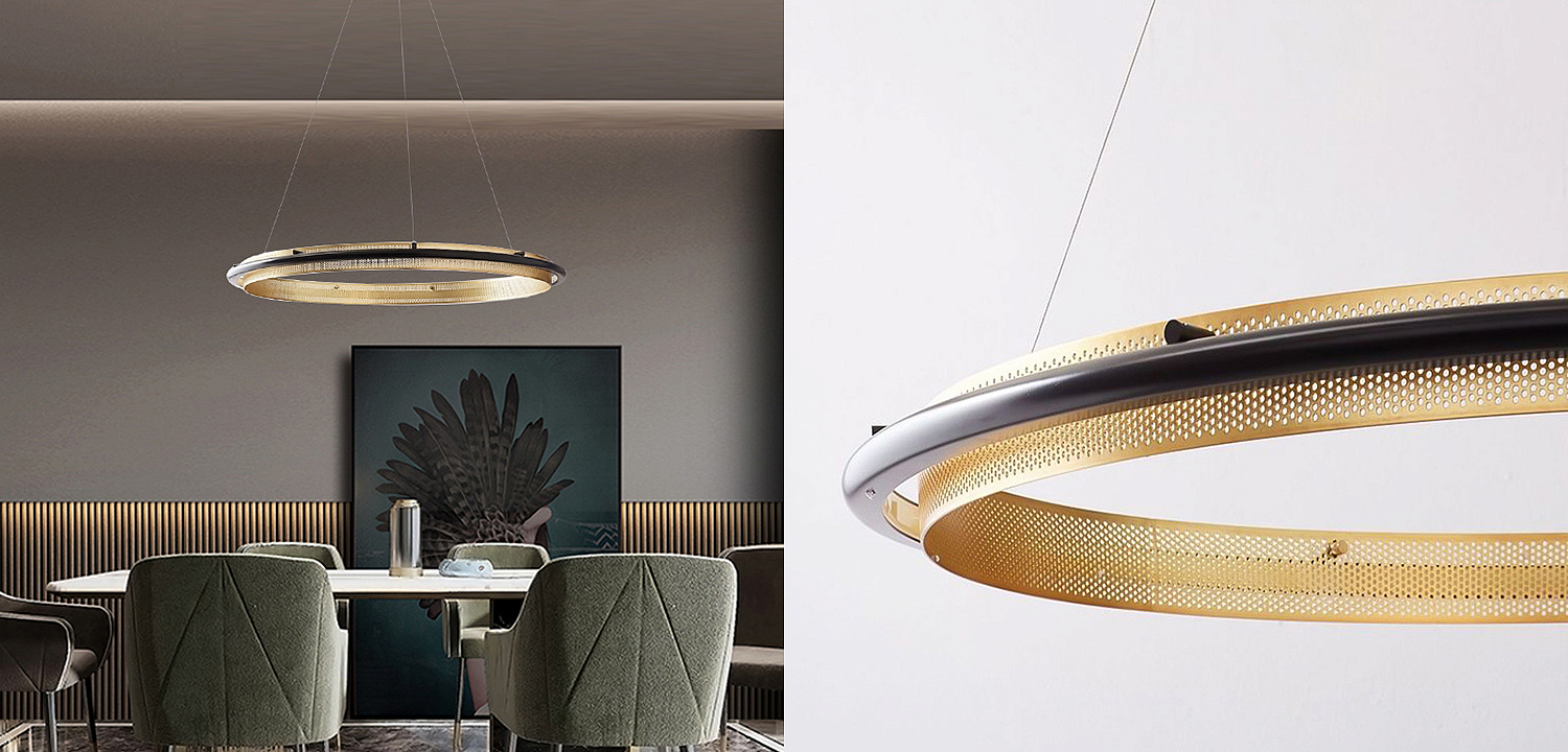 Люстра Gold ring horizontal pendant Люстра Gold ring horizontal pendant - Loft-Concept в Твери