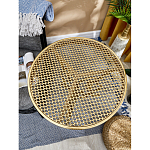 Столик приставной золотистый с орнаментом на столешнице Tanzania варинант исполнения - 8 | Loft Concept в Твери