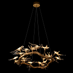 Люстра подвесная с прозрачными стеклянными птичками на ветвях Диаметр 100 см Serip Voa варинант исполнения - 5 | Loft Concept в Твери