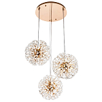 Подвесной светильник с 3-мя плафонами Crystal Dandelions Hanging Lamp варинант исполнения - 2 | Loft Concept в Твери