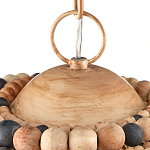 Подвесной светильник в форме купола из деревянных бусин Wooden Beads варинант исполнения - 3 | Loft Concept в Твери