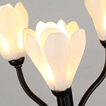 Настольная лампа с ветвями и белыми фарфоровыми цветами Floralis варинант исполнения - 5 | Loft Concept в Твери