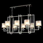 Люстра прямоугольной формы с 8-ю цилиндрическими плафонами из стекла Laurent варинант исполнения - 3 | Loft Concept в Твери