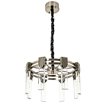 Люстра с прямоугольными хрустальными плафонами Glass Rectangles Chrome Chandelier 46 варинант исполнения - 2 | Loft Concept в Твери