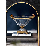 Чаша из прозрачного стекла с бронзовым рельефным ободком Eden Garden варинант исполнения - 2 | Loft Concept в Твери